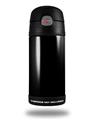 Skin Decal Wrap for Thermos Funtainer 12oz Bottle Solids Collection Color Black (BOTTLE NOT INCLUDED)