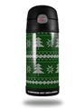 Skin Decal Wrap for Thermos Funtainer 12oz Bottle Ugly Holiday Christmas Sweater - Christmas Trees Green 01 (BOTTLE NOT INCLUDED)