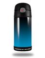 Skin Decal Wrap for Thermos Funtainer 12oz Bottle Smooth Fades Neon Blue Black (BOTTLE NOT INCLUDED)