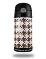 Skin Decal Wrap for Thermos Funtainer 12oz Bottle Houndstooth Chocolate Brown (BOTTLE NOT INCLUDED)