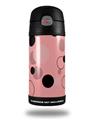 Skin Decal Wrap for Thermos Funtainer 12oz Bottle Lots of Dots Pink on Pink (BOTTLE NOT INCLUDED)