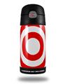 Skin Decal Wrap for Thermos Funtainer 12oz Bottle Bullseye Red and White (BOTTLE NOT INCLUDED)