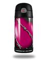 Skin Decal Wrap for Thermos Funtainer 12oz Bottle Barbwire Heart Hot Pink (BOTTLE NOT INCLUDED)
