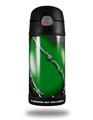 Skin Decal Wrap for Thermos Funtainer 12oz Bottle Barbwire Heart Green (BOTTLE NOT INCLUDED)