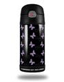 Skin Decal Wrap for Thermos Funtainer 12oz Bottle Pastel Butterflies Purple on Black (BOTTLE NOT INCLUDED)