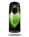 Skin Decal Wrap for Thermos Funtainer 12oz Bottle Glass Heart Grunge Green (BOTTLE NOT INCLUDED)