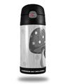 Skin Decal Wrap for Thermos Funtainer 12oz Bottle Mushrooms Gray (BOTTLE NOT INCLUDED)
