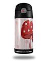 Skin Decal Wrap for Thermos Funtainer 12oz Bottle Mushrooms Red (BOTTLE NOT INCLUDED)