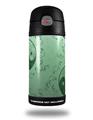 Skin Decal Wrap for Thermos Funtainer 12oz Bottle Feminine Yin Yang Green (BOTTLE NOT INCLUDED)