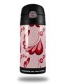 Skin Decal Wrap for Thermos Funtainer 12oz Bottle Petals Red (BOTTLE NOT INCLUDED)