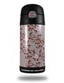 Skin Decal Wrap for Thermos Funtainer 12oz Bottle Victorian Design Red (BOTTLE NOT INCLUDED)