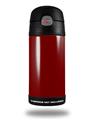 Skin Decal Wrap for Thermos Funtainer 12oz Bottle Solids Collection Red Dark (BOTTLE NOT INCLUDED)