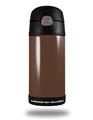 Skin Decal Wrap for Thermos Funtainer 12oz Bottle Solids Collection Chocolate Brown (BOTTLE NOT INCLUDED)