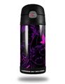 Skin Decal Wrap for Thermos Funtainer 12oz Bottle Twisted Garden Purple and Hot Pink (BOTTLE NOT INCLUDED)