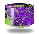 Skin Decal Wrap for Google WiFi Original Halftone Splatter Green Purple (GOOGLE WIFI NOT INCLUDED)