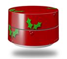 Skin Decal Wrap for Google WiFi Original Christmas Holly Leaves on Red (GOOGLE WIFI NOT INCLUDED)