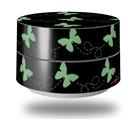 Skin Decal Wrap for Google WiFi Original Pastel Butterflies Green on Black (GOOGLE WIFI NOT INCLUDED)