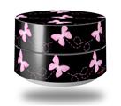 Skin Decal Wrap for Google WiFi Original Pastel Butterflies Pink on Black (GOOGLE WIFI NOT INCLUDED)