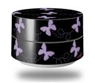 Skin Decal Wrap for Google WiFi Original Pastel Butterflies Purple on Black (GOOGLE WIFI NOT INCLUDED)