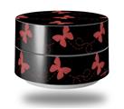 Skin Decal Wrap for Google WiFi Original Pastel Butterflies Red on Black (GOOGLE WIFI NOT INCLUDED)