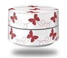 Skin Decal Wrap for Google WiFi Original Pastel Butterflies Red on White (GOOGLE WIFI NOT INCLUDED)