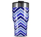WraptorSkinz Skin Wrap compatible with 2017 and newer RTIC Tumblers 30oz Zig Zag Blues (TUMBLER NOT INCLUDED)