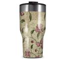 WraptorSkinz Skin Wrap compatible with 2017 and newer RTIC Tumblers 30oz Flowers and Berries Pink (TUMBLER NOT INCLUDED)
