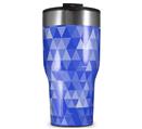 WraptorSkinz Skin Wrap compatible with 2017 and newer RTIC Tumblers 30oz Triangle Mosaic Blue (TUMBLER NOT INCLUDED)