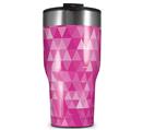 WraptorSkinz Skin Wrap compatible with 2017 and newer RTIC Tumblers 30oz Triangle Mosaic Fuchsia (TUMBLER NOT INCLUDED)