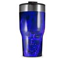 WraptorSkinz Skin Wrap compatible with 2017 and newer RTIC Tumblers 30oz Flaming Fire Skull Blue (TUMBLER NOT INCLUDED)