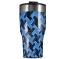 WraptorSkinz Skin Wrap compatible with 2017 and newer RTIC Tumblers 30oz Retro Houndstooth Blue (TUMBLER NOT INCLUDED)