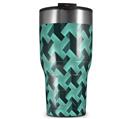 WraptorSkinz Skin Wrap compatible with 2017 and newer RTIC Tumblers 30oz Retro Houndstooth Seafoam Green (TUMBLER NOT INCLUDED)