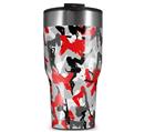 WraptorSkinz Skin Wrap compatible with 2017 and newer RTIC Tumblers 30oz Sexy Girl Silhouette Camo Red (TUMBLER NOT INCLUDED)
