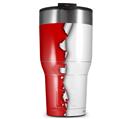 WraptorSkinz Skin Wrap compatible with 2017 and newer RTIC Tumblers 30oz Ripped Colors Red White (TUMBLER NOT INCLUDED)