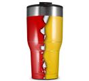 WraptorSkinz Skin Wrap compatible with 2017 and newer RTIC Tumblers 30oz Ripped Colors Red Yellow (TUMBLER NOT INCLUDED)