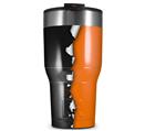 WraptorSkinz Skin Wrap compatible with 2017 and newer RTIC Tumblers 30oz Ripped Colors Black Orange (TUMBLER NOT INCLUDED)