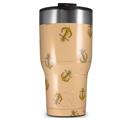 WraptorSkinz Skin Wrap compatible with 2017 and newer RTIC Tumblers 30oz Anchors Away Peach (TUMBLER NOT INCLUDED)