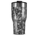 WraptorSkinz Skin Wrap compatible with 2017 and newer RTIC Tumblers 30oz Scattered Skulls Gray (TUMBLER NOT INCLUDED)