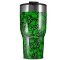 WraptorSkinz Skin Wrap compatible with 2017 and newer RTIC Tumblers 30oz Scattered Skulls Green (TUMBLER NOT INCLUDED)