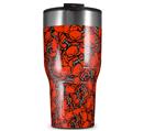 WraptorSkinz Skin Wrap compatible with 2017 and newer RTIC Tumblers 30oz Scattered Skulls Red (TUMBLER NOT INCLUDED)