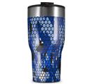 WraptorSkinz Skin Wrap compatible with 2017 and newer RTIC Tumblers 30oz HEX Mesh Camo 01 Blue Bright (TUMBLER NOT INCLUDED)