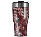 WraptorSkinz Skin Wrap compatible with 2017 and newer RTIC Tumblers 30oz HEX Mesh Camo 01 Red (TUMBLER NOT INCLUDED)