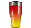 WraptorSkinz Skin Wrap compatible with 2017 and newer RTIC Tumblers 30oz Smooth Fades Yellow Red (TUMBLER NOT INCLUDED)