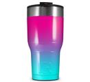 WraptorSkinz Skin Wrap compatible with 2017 and newer RTIC Tumblers 30oz Smooth Fades Neon Teal Hot Pink (TUMBLER NOT INCLUDED)