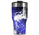 WraptorSkinz Skin Wrap compatible with 2017 and newer RTIC Tumblers 30oz Halftone Splatter White Blue (TUMBLER NOT INCLUDED)