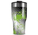WraptorSkinz Skin Wrap compatible with 2017 and newer RTIC Tumblers 30oz Halftone Splatter Green White (TUMBLER NOT INCLUDED)