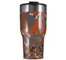 WraptorSkinz Skin Wrap compatible with 2017 and newer RTIC Tumblers 30oz WraptorCamo Old School Camouflage Camo Orange Burnt (TUMBLER NOT INCLUDED)