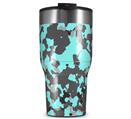 WraptorSkinz Skin Wrap compatible with 2017 and newer RTIC Tumblers 30oz WraptorCamo Old School Camouflage Camo Neon Teal (TUMBLER NOT INCLUDED)