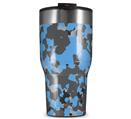 WraptorSkinz Skin Wrap compatible with 2017 and newer RTIC Tumblers 30oz WraptorCamo Old School Camouflage Camo Blue Medium (TUMBLER NOT INCLUDED)