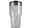 WraptorSkinz Skin Wrap compatible with 2017 and newer RTIC Tumblers 30oz Marble Granite 09 White Gray (TUMBLER NOT INCLUDED)